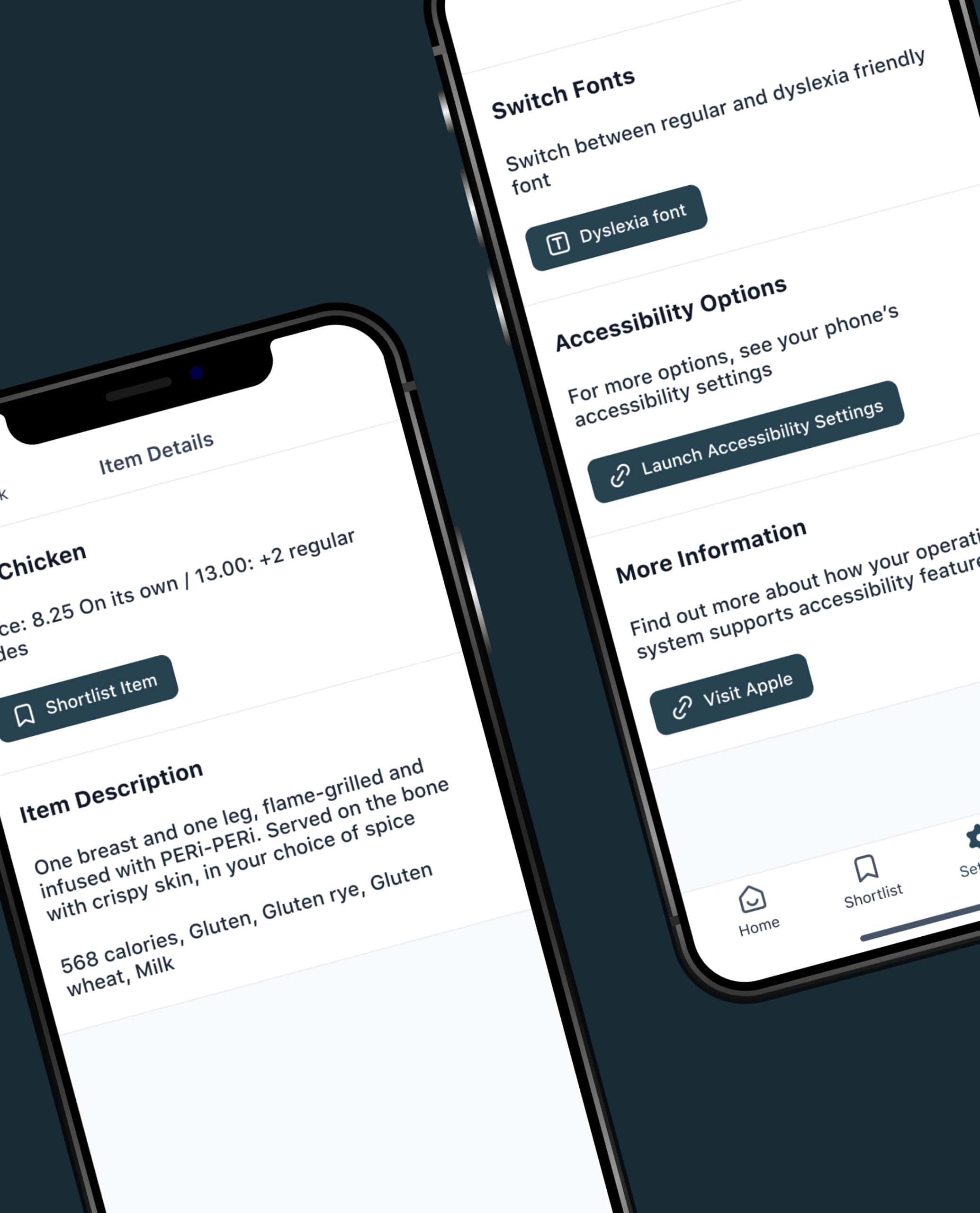 Accessibility mode controls