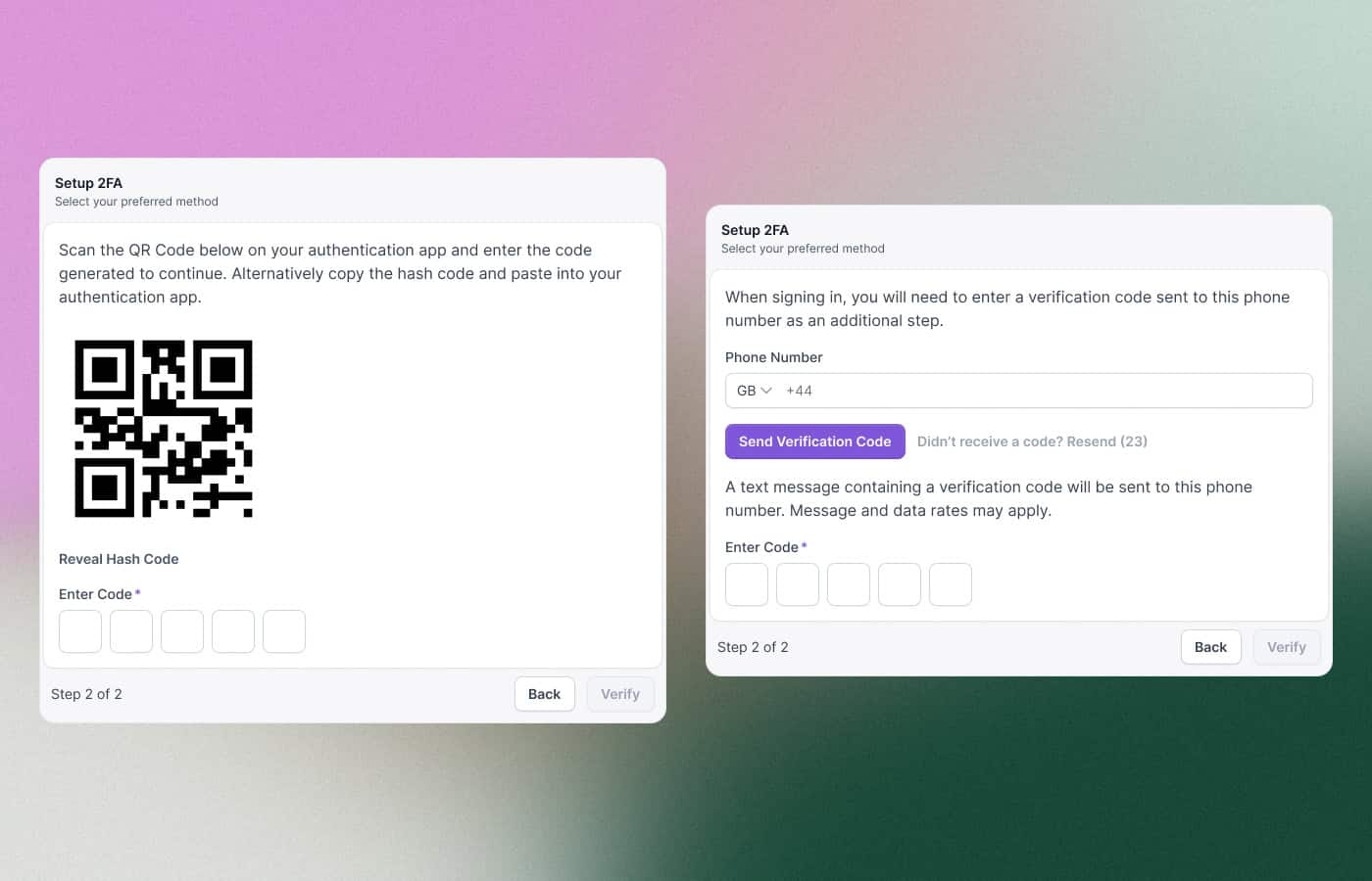 Session management interface