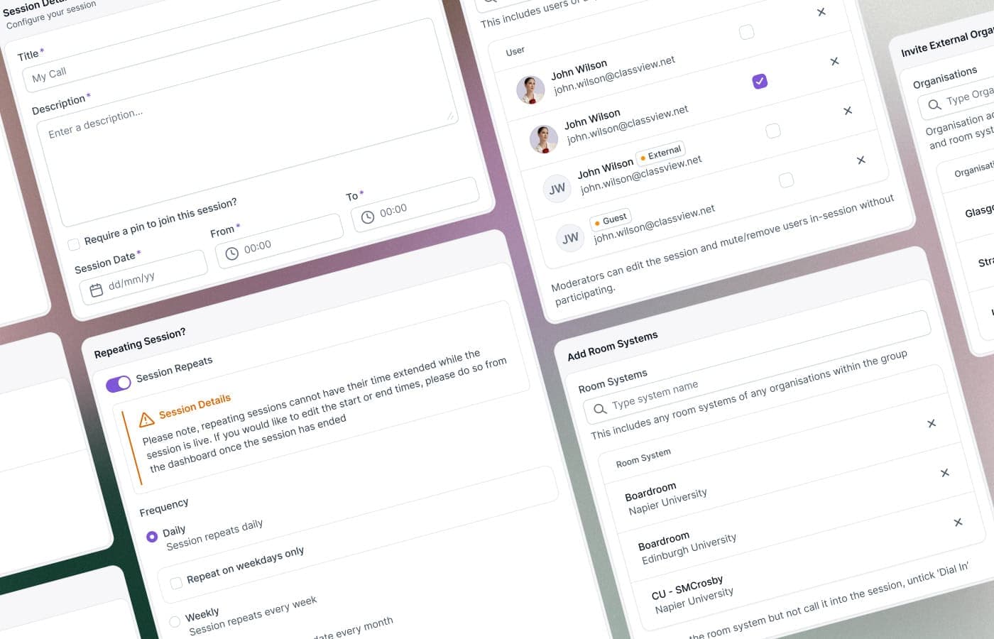 Internal staging dashboard